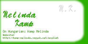 melinda kamp business card